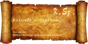 Kolcsár Szelina névjegykártya